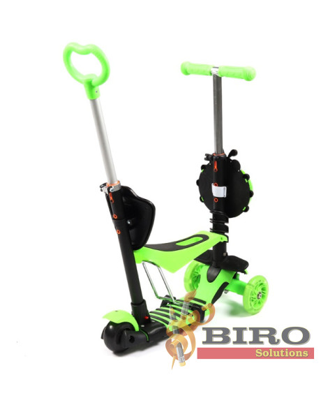 Trotinetă pentru copii 5 în 1 verde
